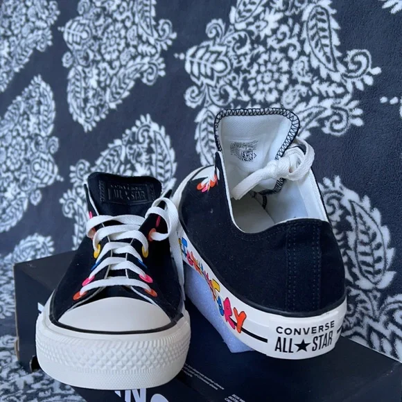 Converse Chuck Taylor All Star OX Black/Hyper Pink/Egret MEN`S - Picture 11 of 16